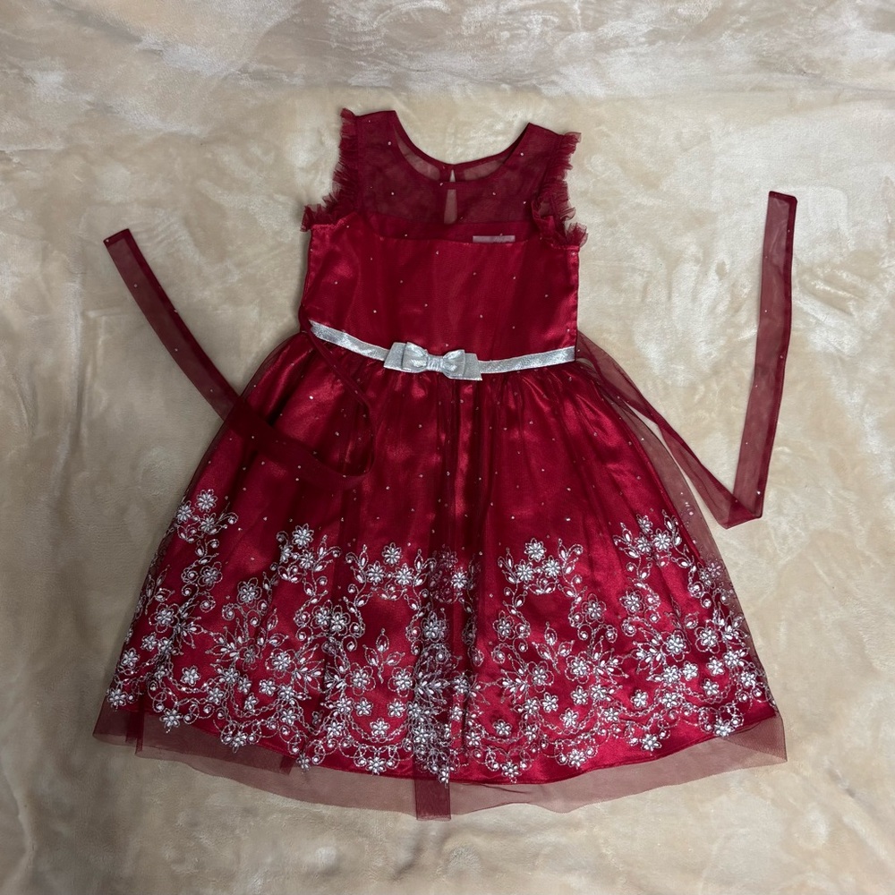 Jona Michelle Red Dress with Sparkle Accents
